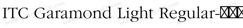 ITC Garamond Light Regular字体转换